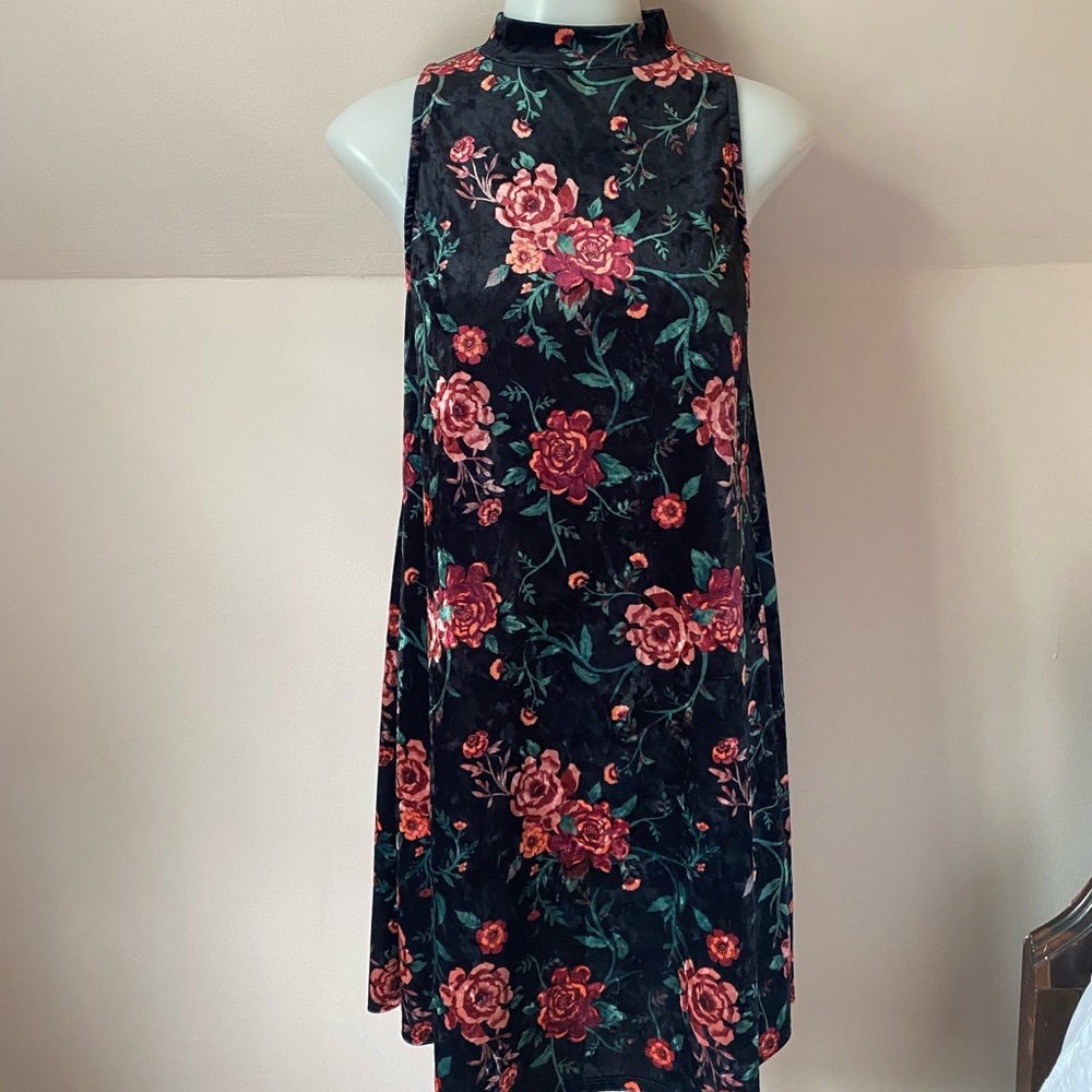 Mudd Pink and Black A-line Sleeveless Mini Dress